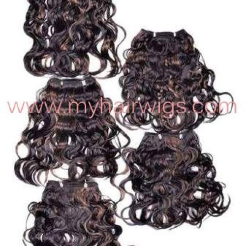 Synthetic hair wefts
